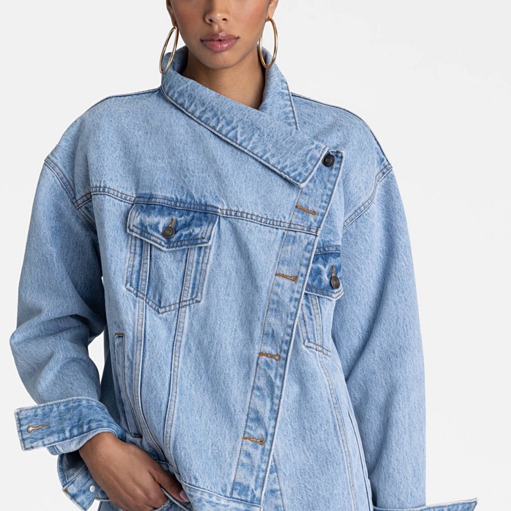 Stylish Light Blue Denim Jacket for Women